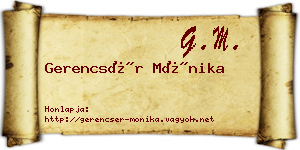 Gerencsér Mónika névjegykártya