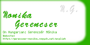 monika gerencser business card