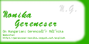 monika gerencser business card